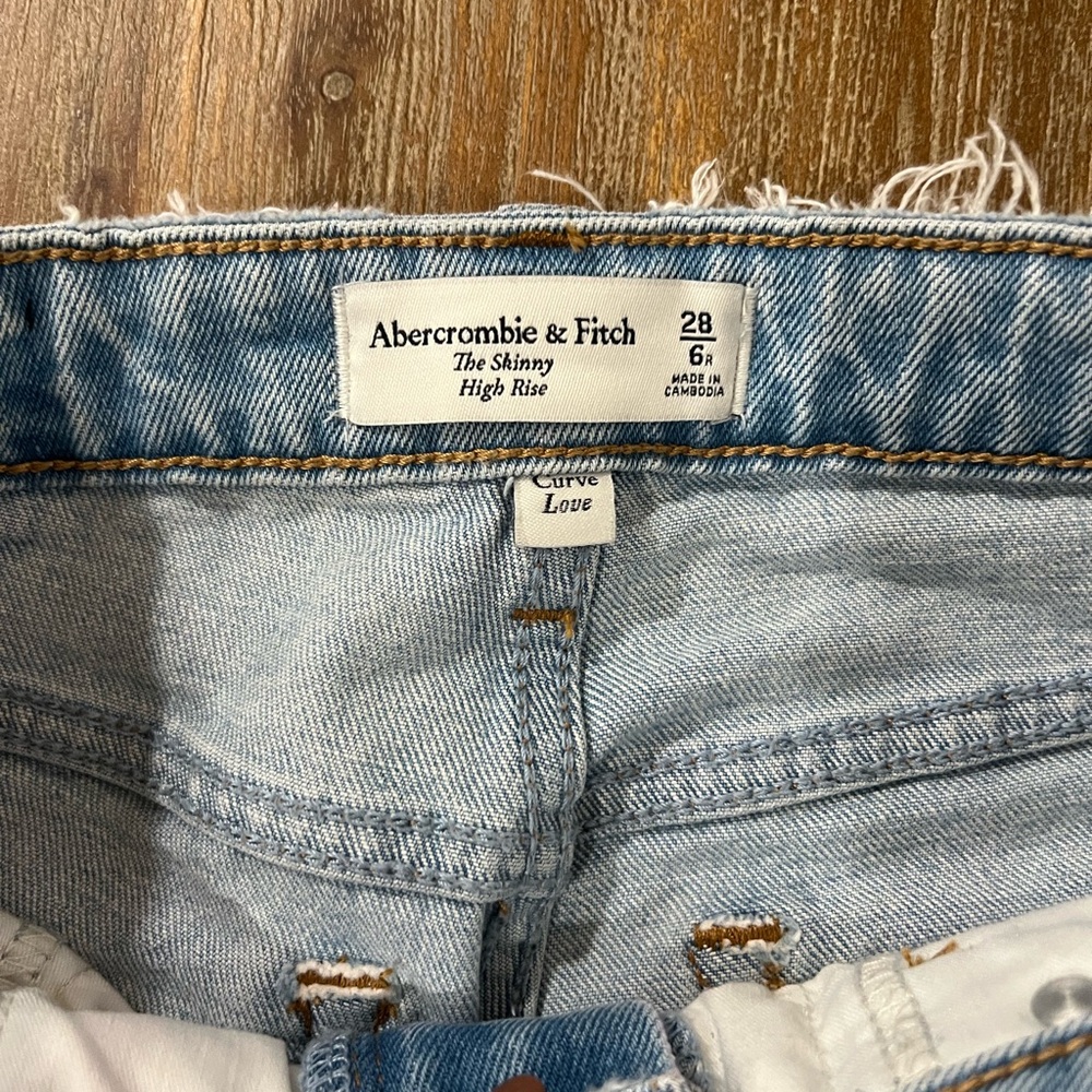 Abercrombie & Fitch Light Blue High Rise Skinny Jeans